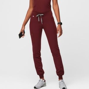 FIGS Zamora High Waisted 2.0 Jogger PXS Burgundy